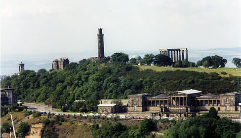 Calton Hill from Arthur's Seat (Monster zoom!)