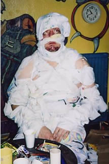 Stu, as The Mummy