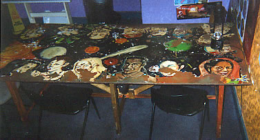 Multiethnic Busts on the dining room table