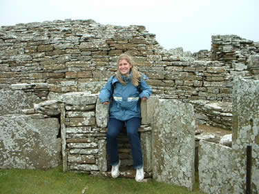 Katy on Stone-Age Toilet