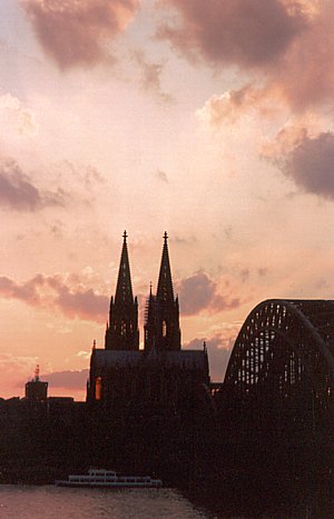 The Dom in Cologne at Sundown