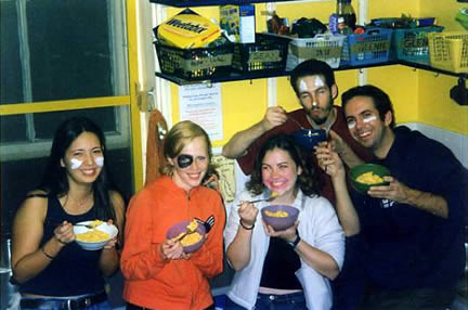 Lani, Jaime, Dom, Me, and Dave Cereal, eating KD!!