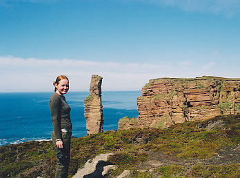 Nat and the Old Man of Hoy (Photo: T Steve)