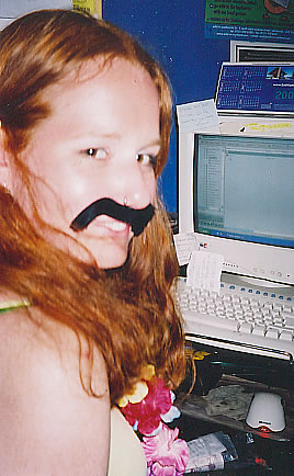 Nat in a moustache (Photo: TAP Steve)