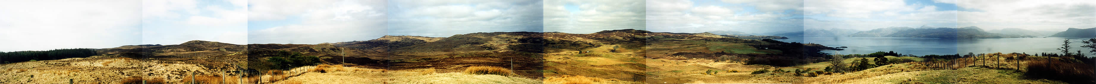 View from a Skye hilltop. Click for full panoramic