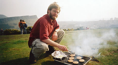 Stu on calton Hill, Sober! (Red Kelly)