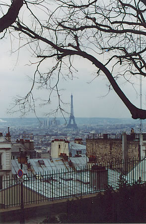 Eiffel Tower and rooftops, from Sacre Couer