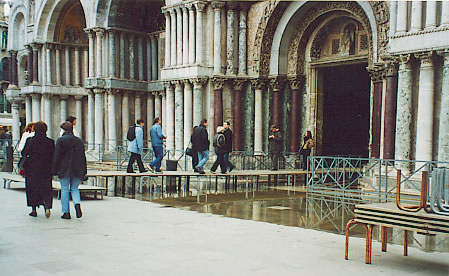 Walkways to pass over the spring floods